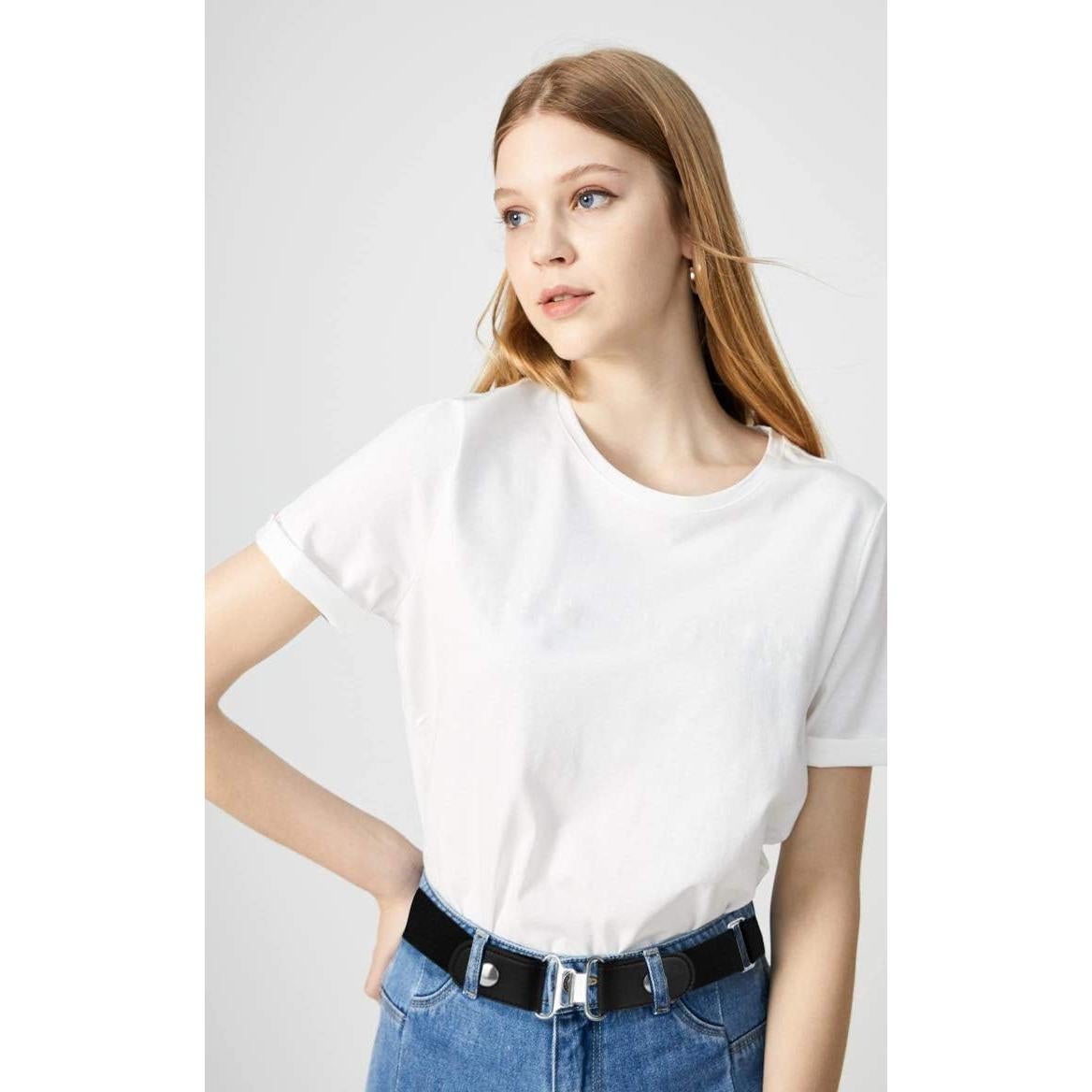 Cinturón Elástico Sin Hebilla Ajustable para Todos - Negro