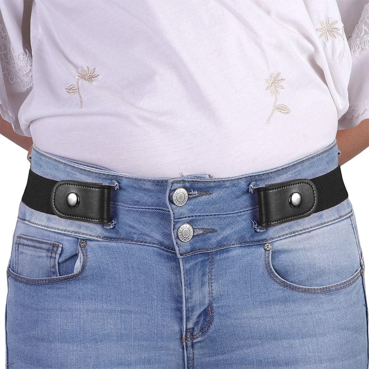 Cinturón Elástico Sin Hebilla Ajustable para Todos - Negro