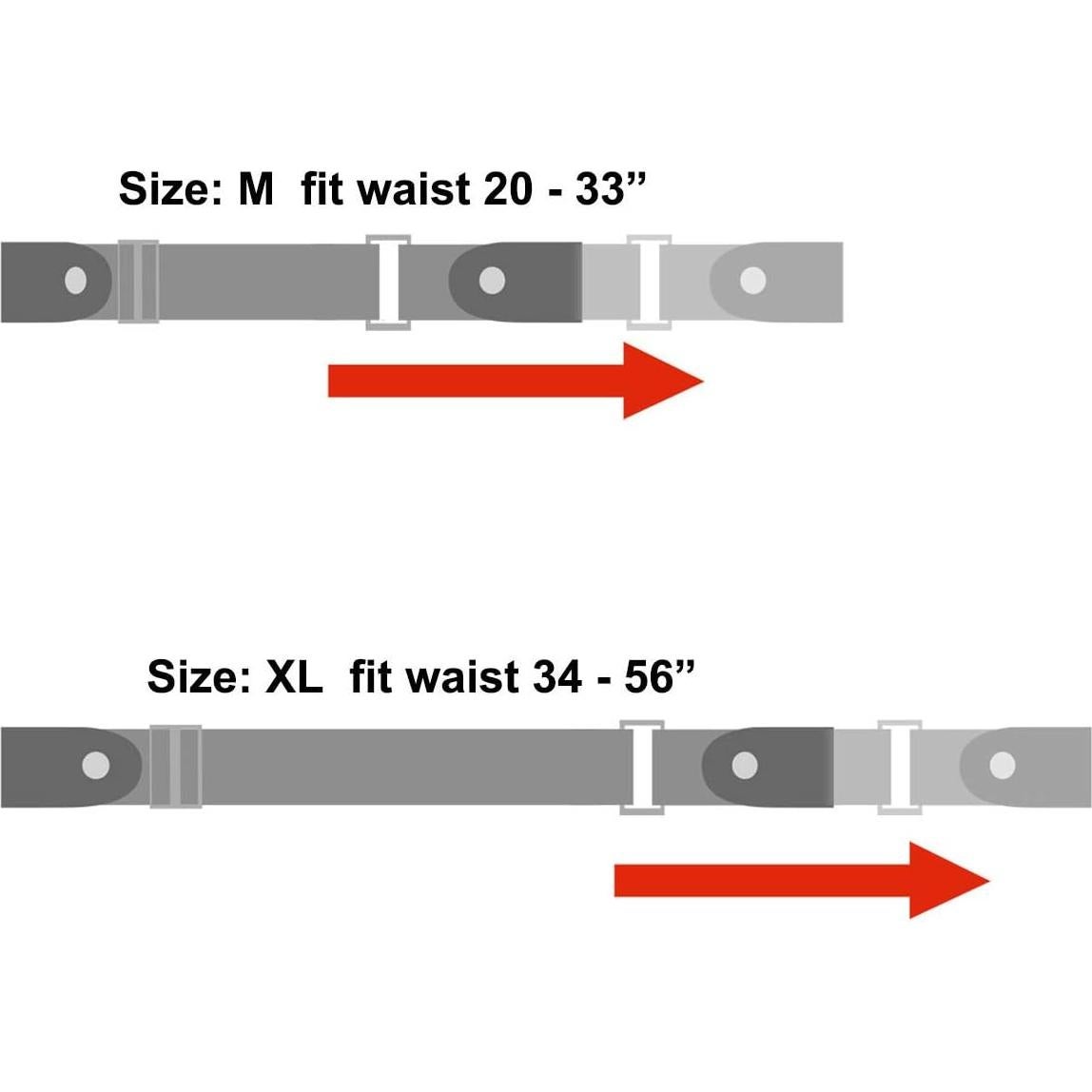 Cinturón Elástico Sin Hebilla Ajustable para Todos - Negro