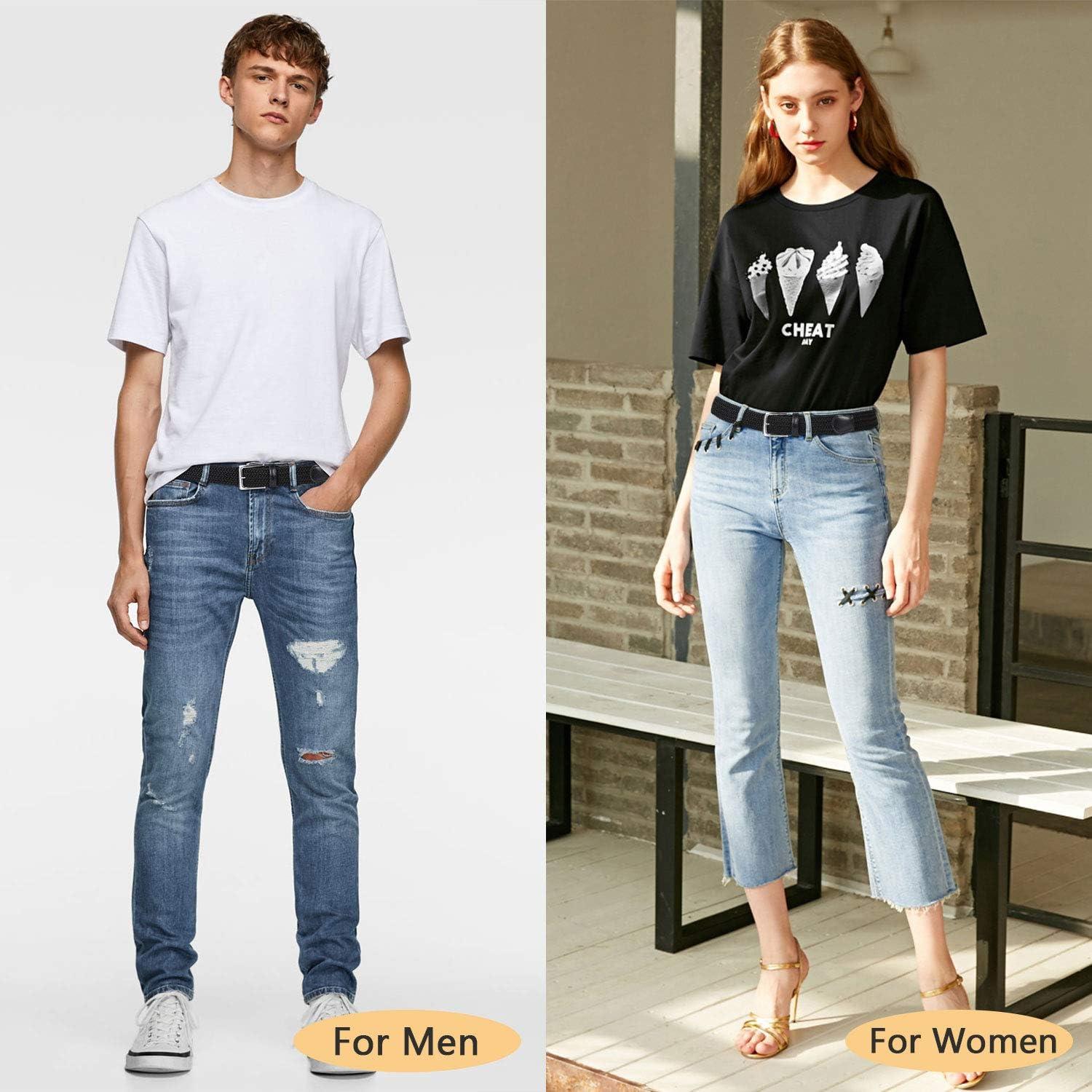 Cinturón Elástico Trenzado JASGOOD Unisex para Pantalones