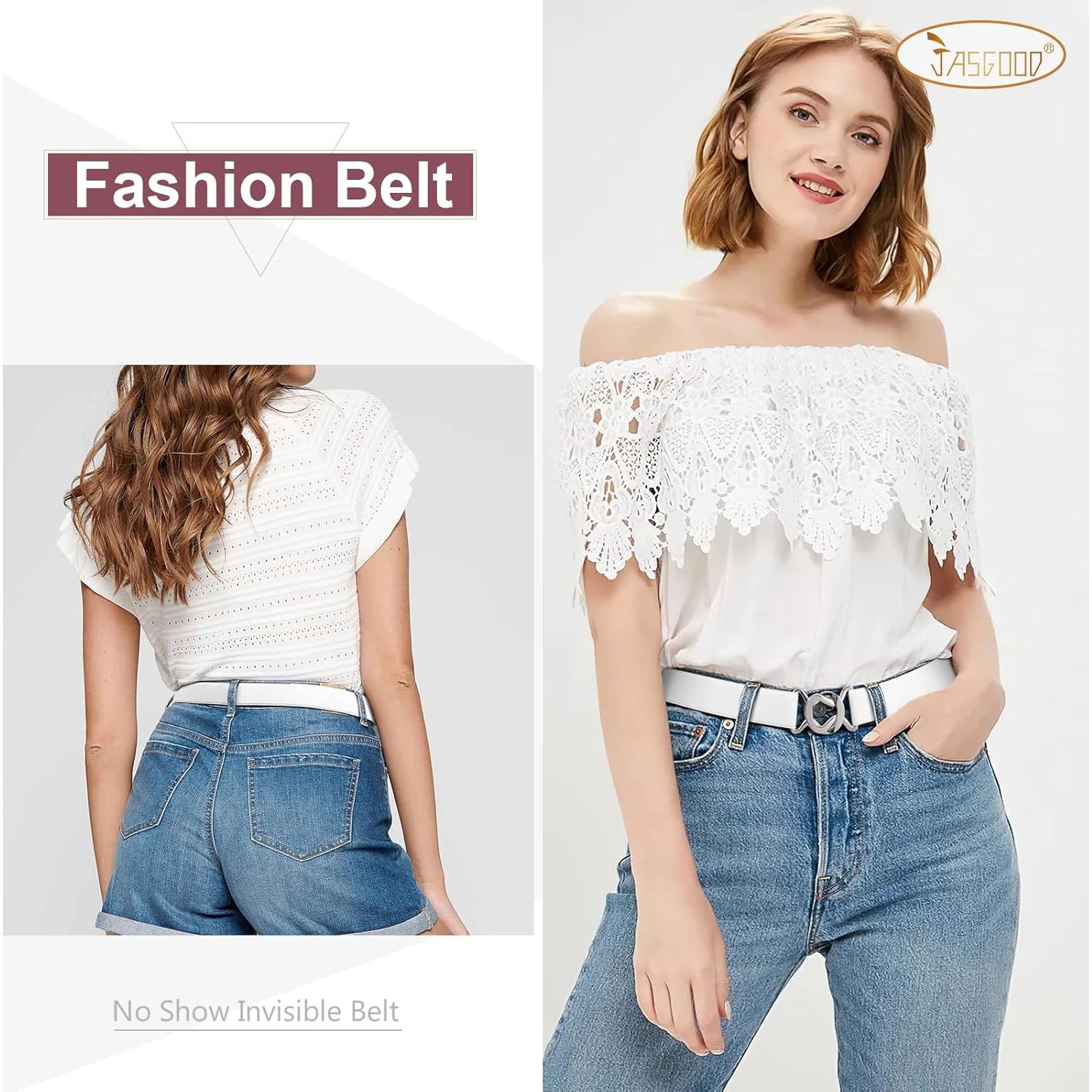 Cinturón Elástico Ajustable JASGOOD para Mujeres - Hebilla Vintage