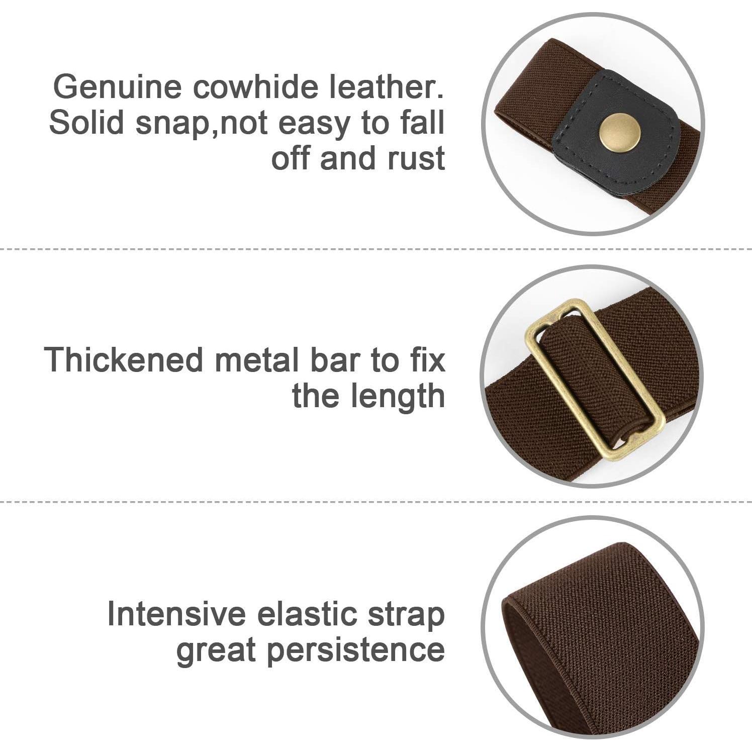 Cinturón Elástico Sin Hebilla Werforu para Hombres 3.5cm