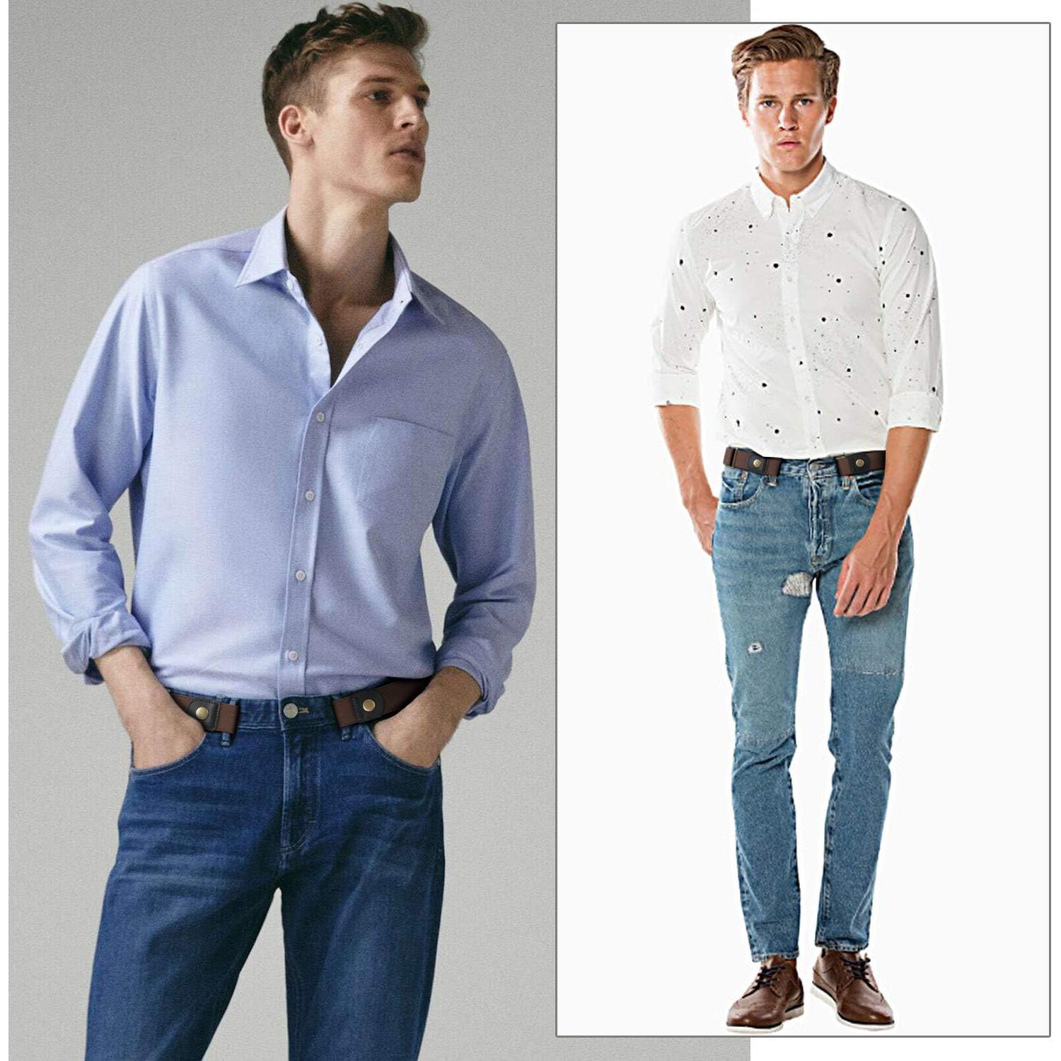 Cinturón Elástico Sin Hebilla Werforu para Hombres 3.5cm