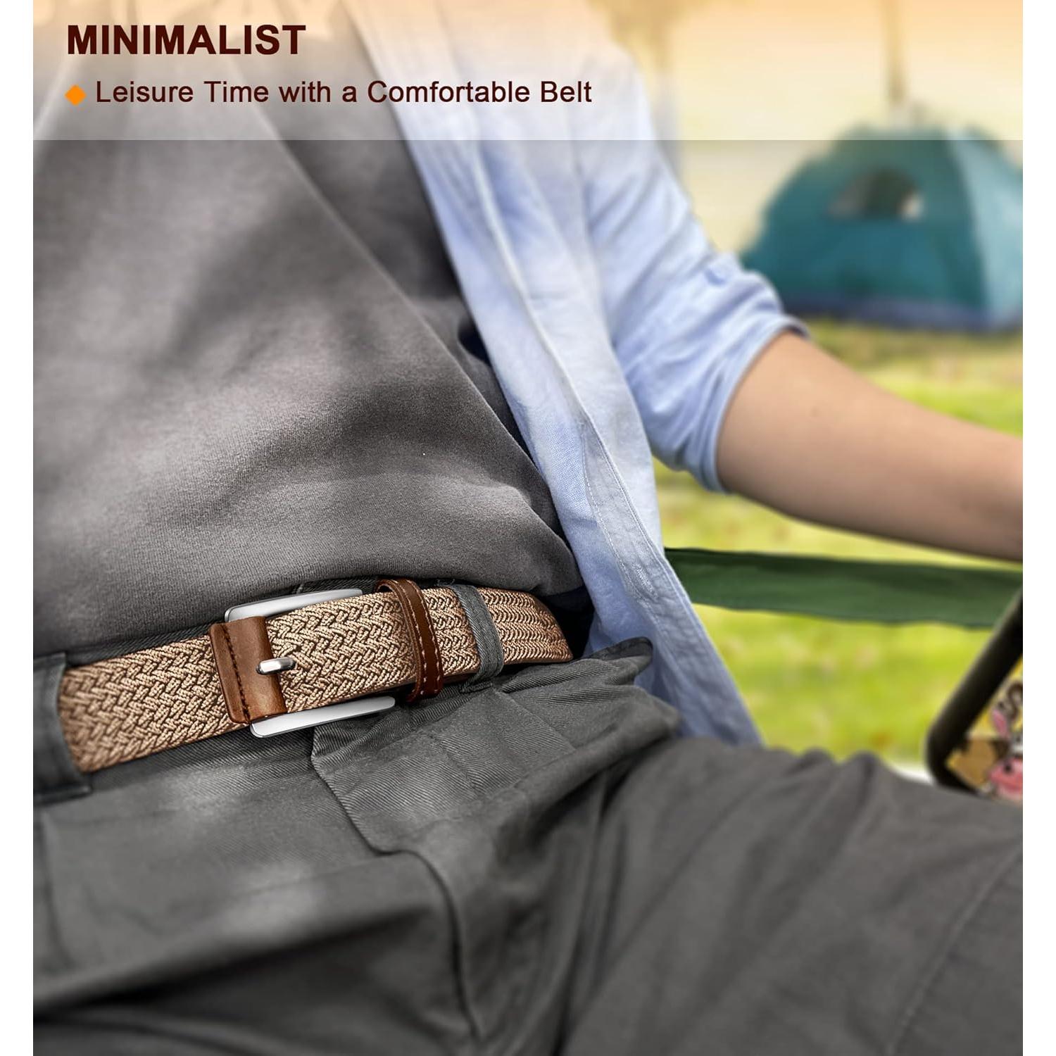 Cinturón Elástico Trenzado Bulliant para Hombres 3.5 cm