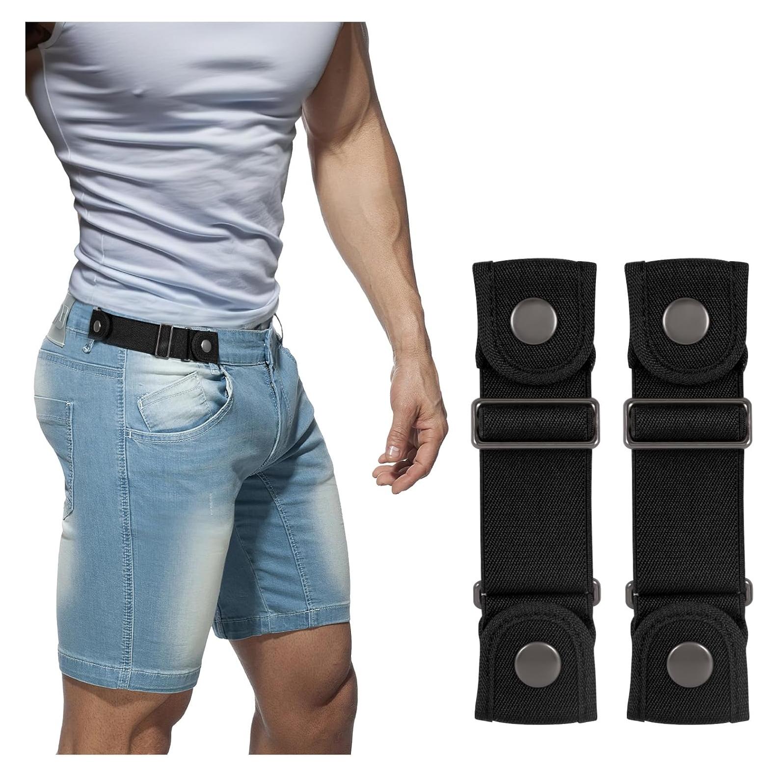 Cinturón Elástico Sin Hebilla BELTROAD Ajustable Unisex Negro