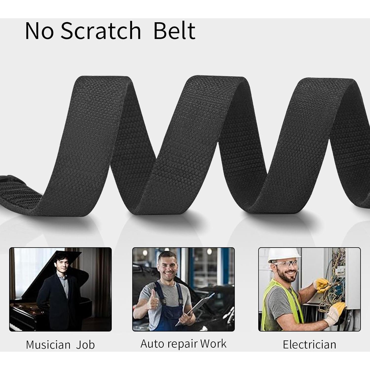 Cinturón Hipoalergénico Nylon Mecánico TSA 3.5 cm Negro XL