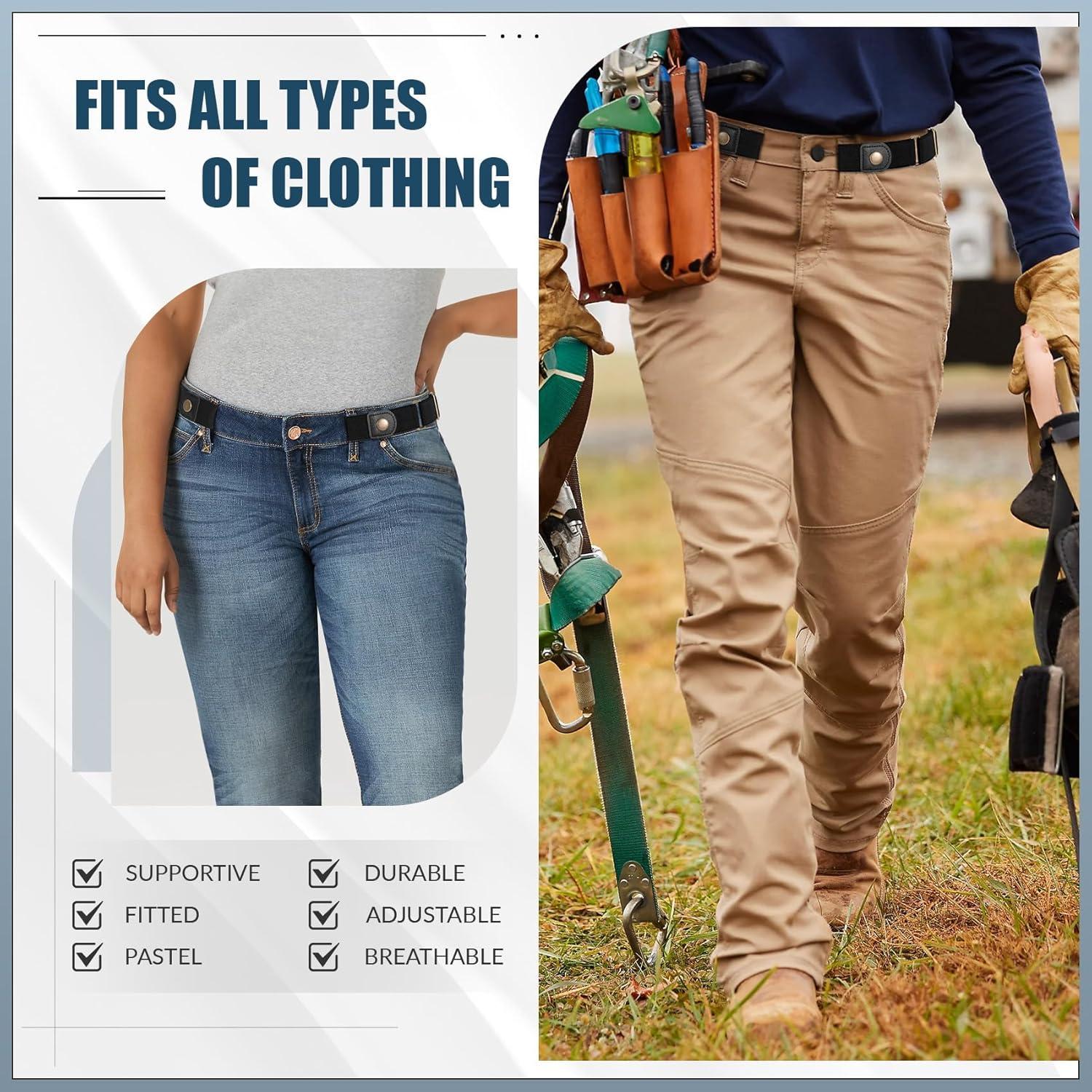 Cinturón Elástico Sin Hebilla WERFORU 3 Pack Ajustable 89-135 cm