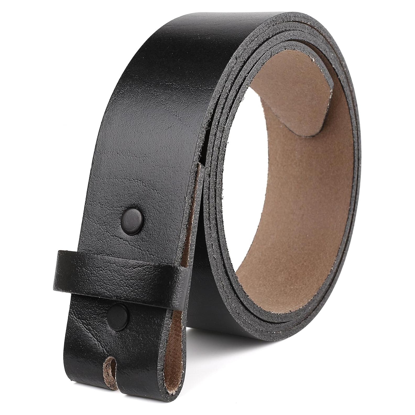 Cinturón de Cuero F&L CLASSIC para Hombres 3.81 cm Negro