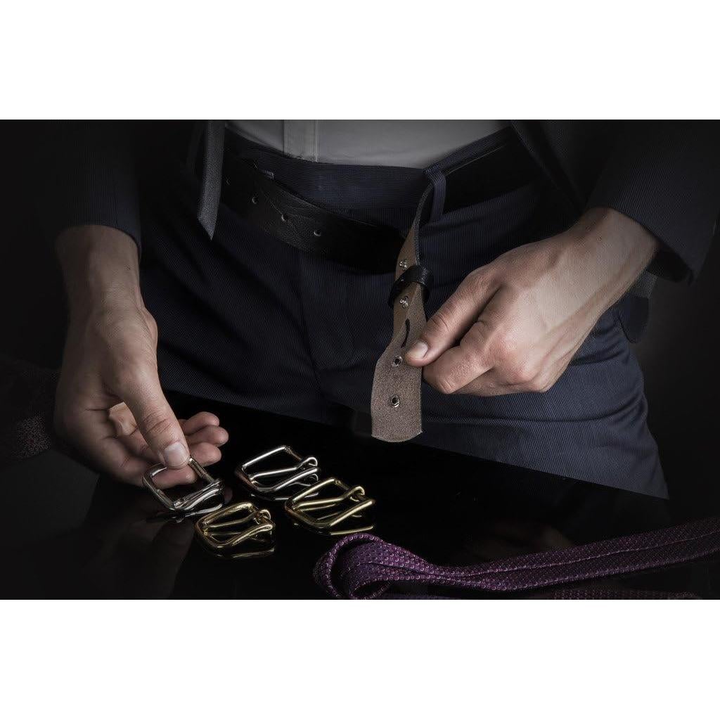 Cinturón de Cuero F&L CLASSIC para Hombres 3.81 cm Negro