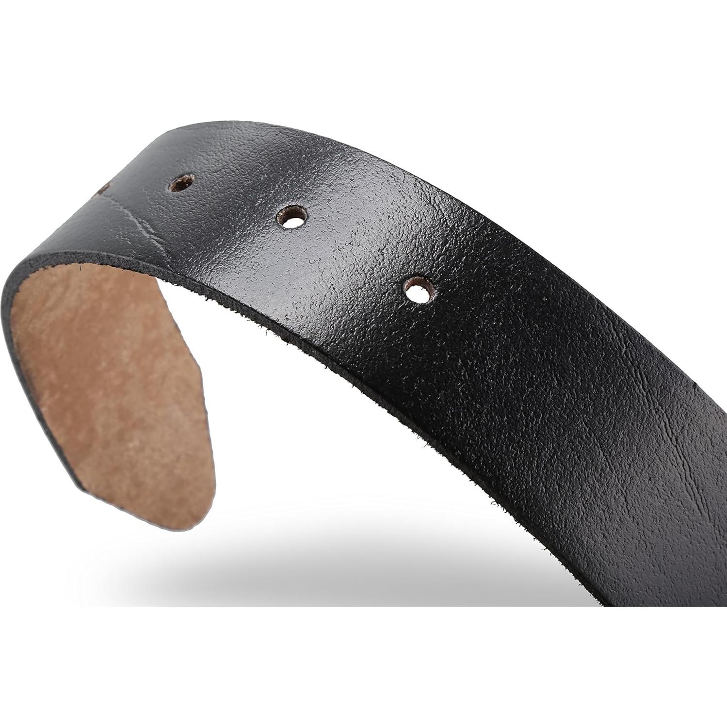 Cinturón de Cuero F&L CLASSIC para Hombres 3.81 cm Negro