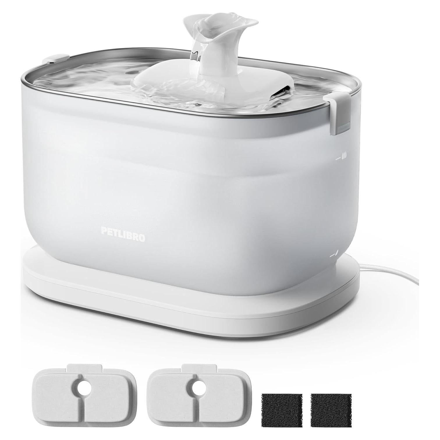 Fuente de Agua para Gatos PETLIBRO 2.5L Acero Inoxidable