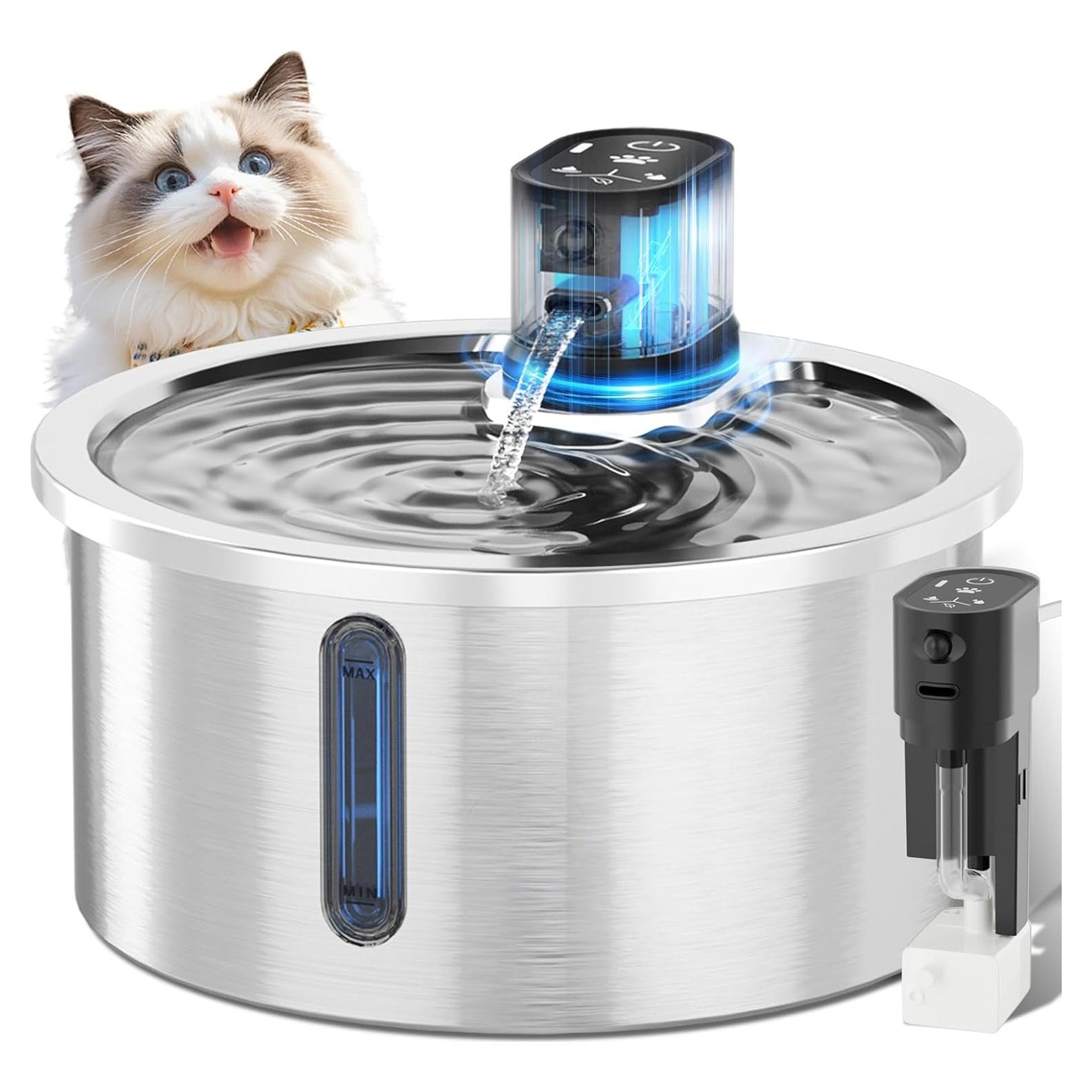 Fuente de Agua Inalámbrica Jzla Pro 3.2L Acero Inoxidable