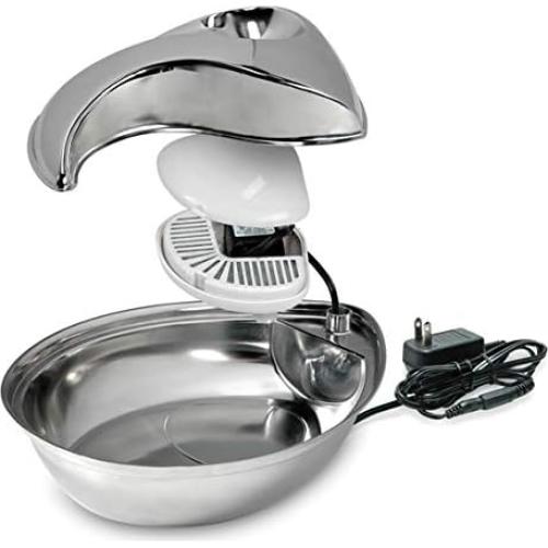 Fuente de Agua para Mascotas Pioneer Pet Acero Inoxidable 1.77L