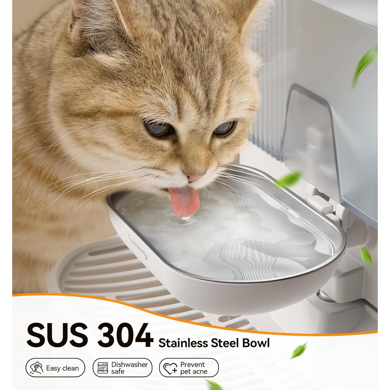 Fuente de Agua Inalámbrica FEELNEEDY 3.5L Acero Inoxidable