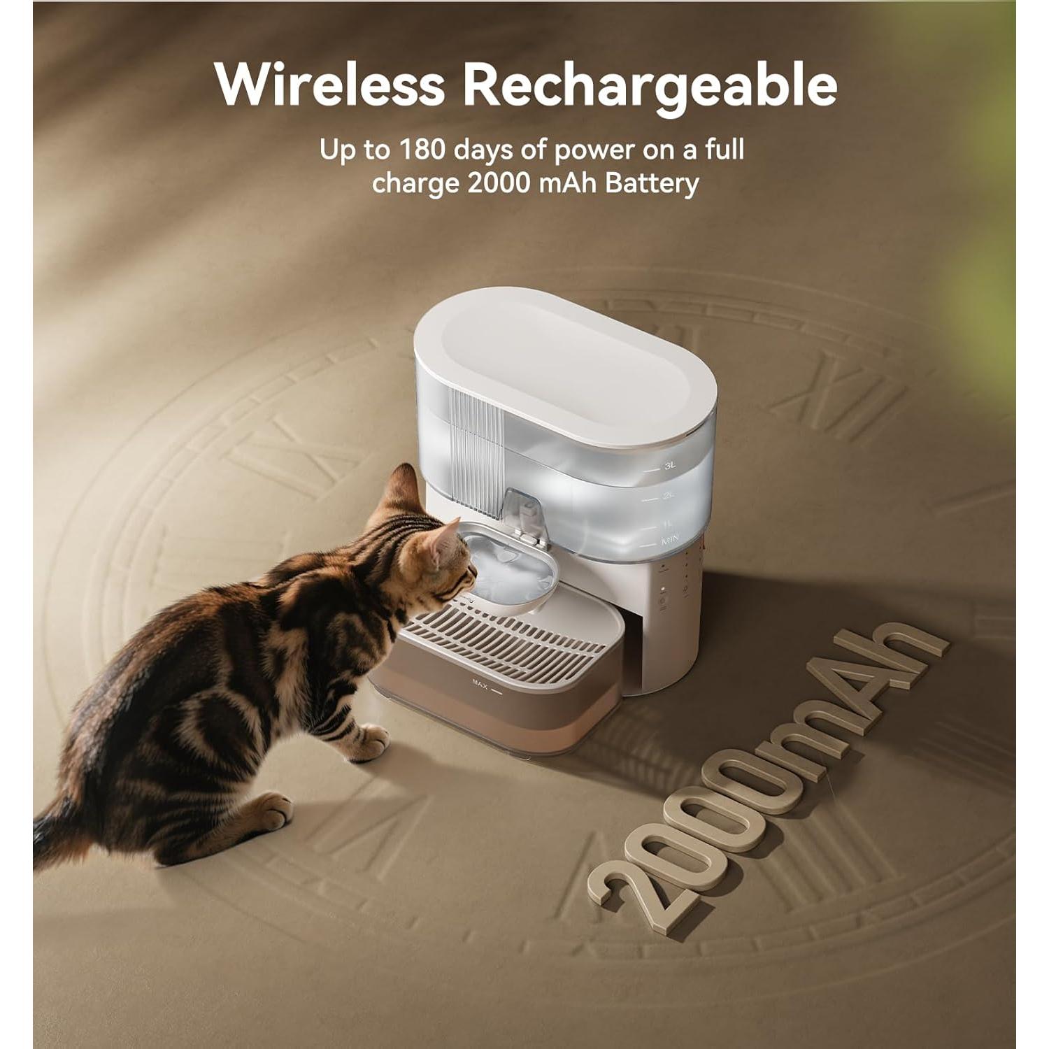 Fuente de Agua Inalámbrica FEELNEEDY 3.5L Acero Inoxidable