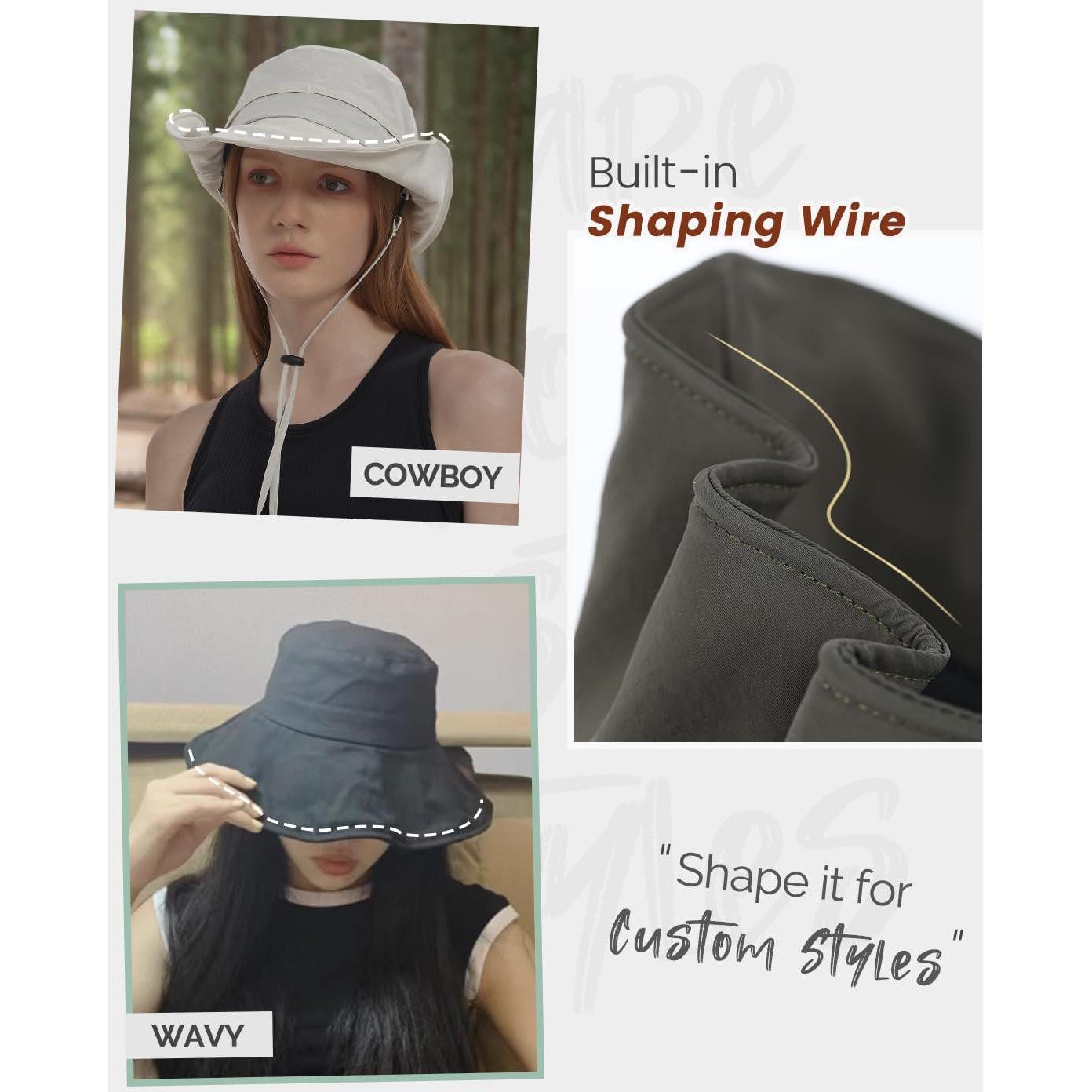 Sombrero de Cubo Impermeable Unisex Verde Militar UPF50+