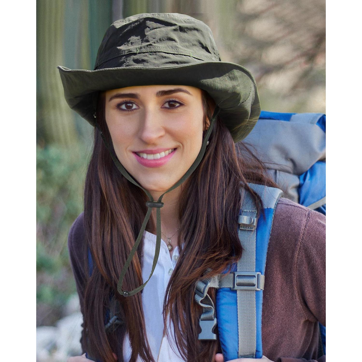 Sombrero de Cubo Impermeable Unisex Verde Militar UPF50+