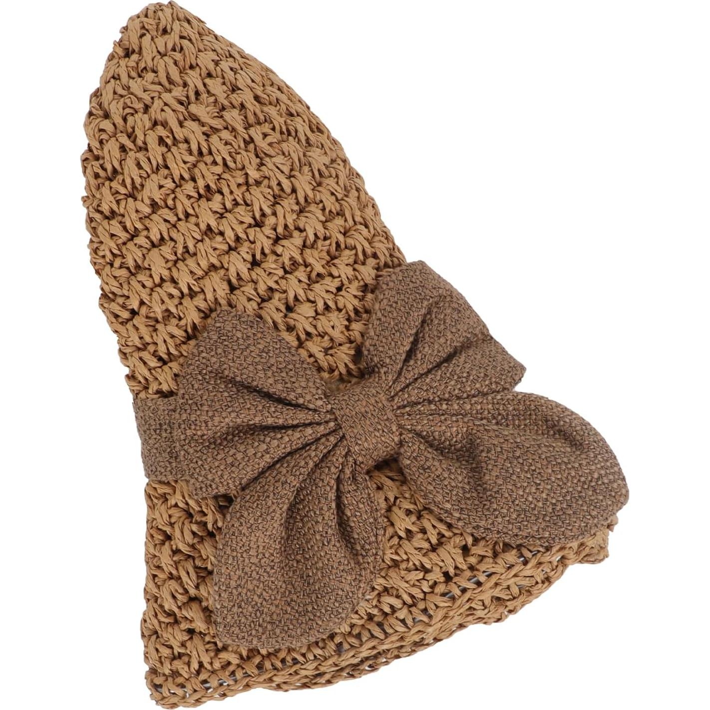 Sombrero de paja plegable para mujer UPF 50+ ala ancha 7.5cm