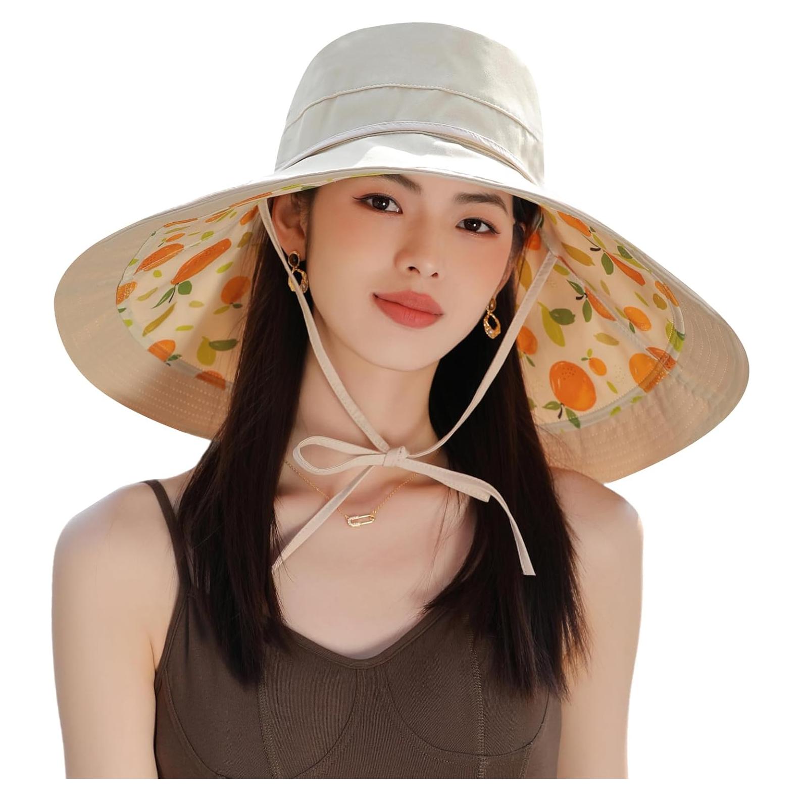 Sombrero de Sol Reversible HUAMULAN con Ala Ancha 17.78 cm