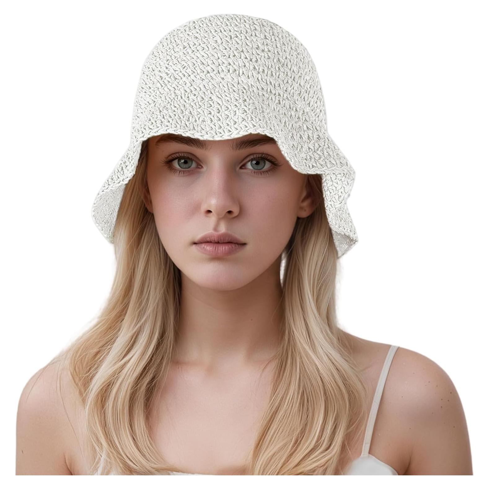 Sombrero de paja floppy KDWAVE UPF 50% para verano