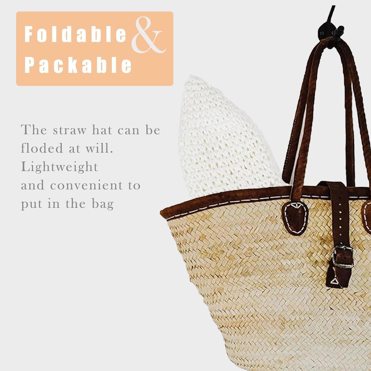 Sombrero de paja floppy KDWAVE UPF 50% para verano