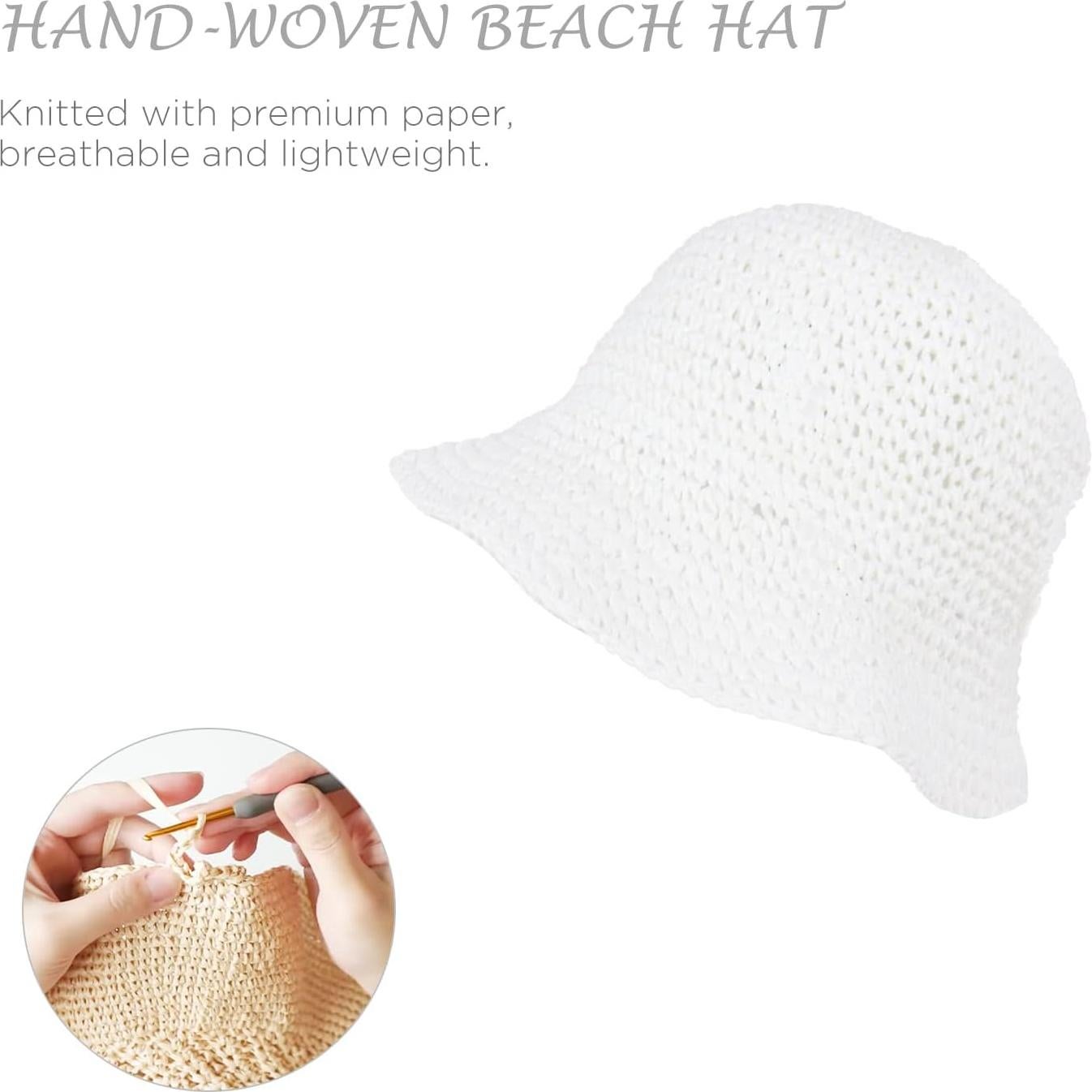 Sombrero de paja floppy KDWAVE UPF 50% para verano