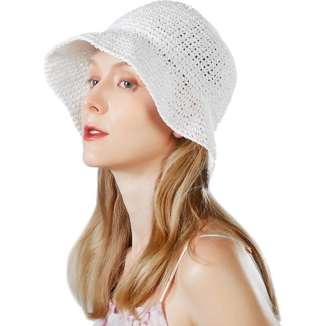 Sombrero de paja floppy KDWAVE UPF 50% para verano