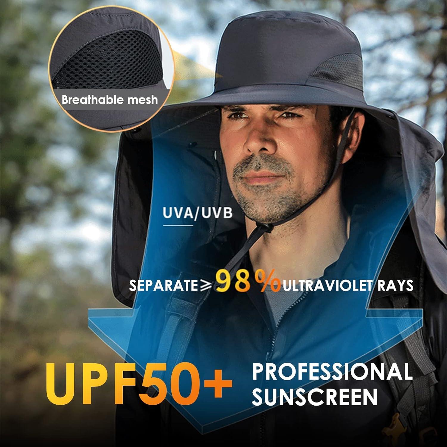 Sombrero de Pesca DOCVIT Impermeable UV UPF50+ con Solapa