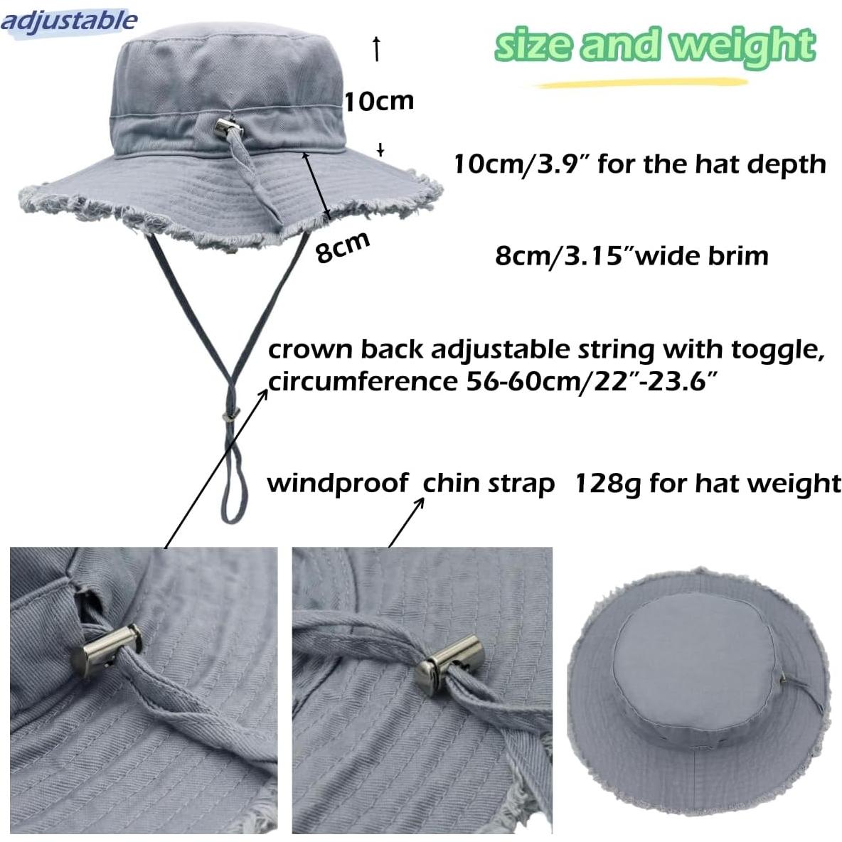 Sombrero de Sol Plegable UPF50+ Llmoway para Mujeres - Gris