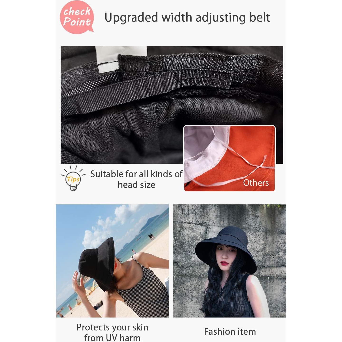 Sombrero de Cubo UPF50+ DRIONO Negro Ajustable Plegable