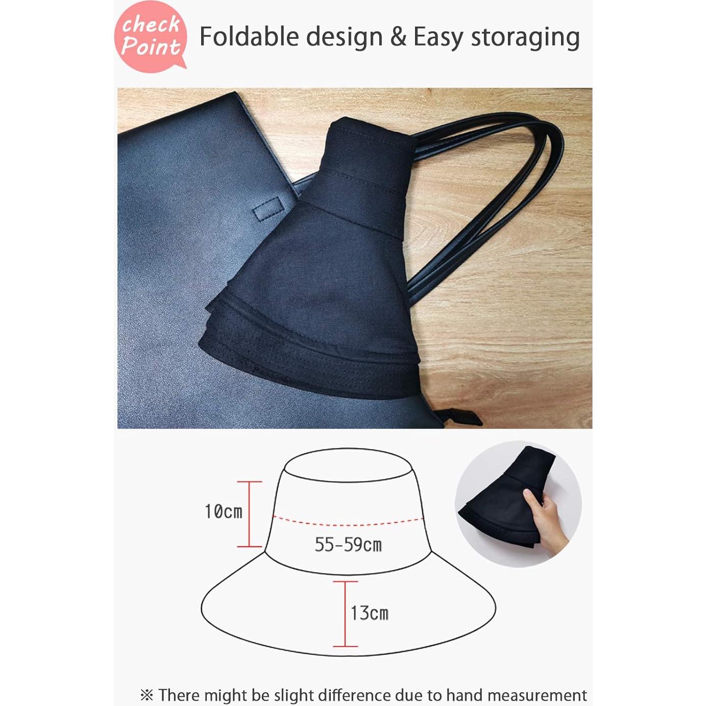 Sombrero de Cubo UPF50+ DRIONO Negro Ajustable Plegable