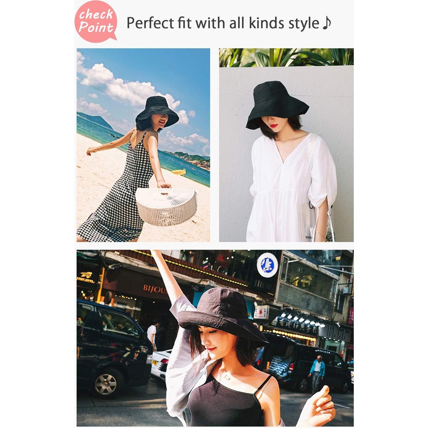 Sombrero de Cubo UPF50+ DRIONO Negro Ajustable Plegable