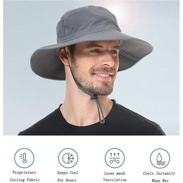 Sombrero Boonie ZOORON UPF 50+ Gris Oscuro para Sol