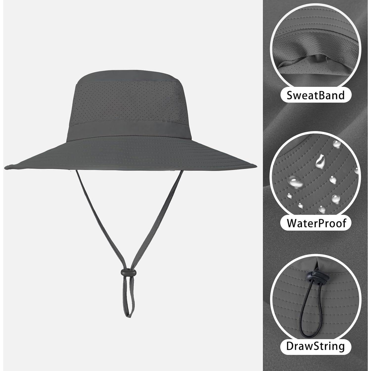 Sombrero Boonie ZOORON UPF 50+ Gris Oscuro para Sol