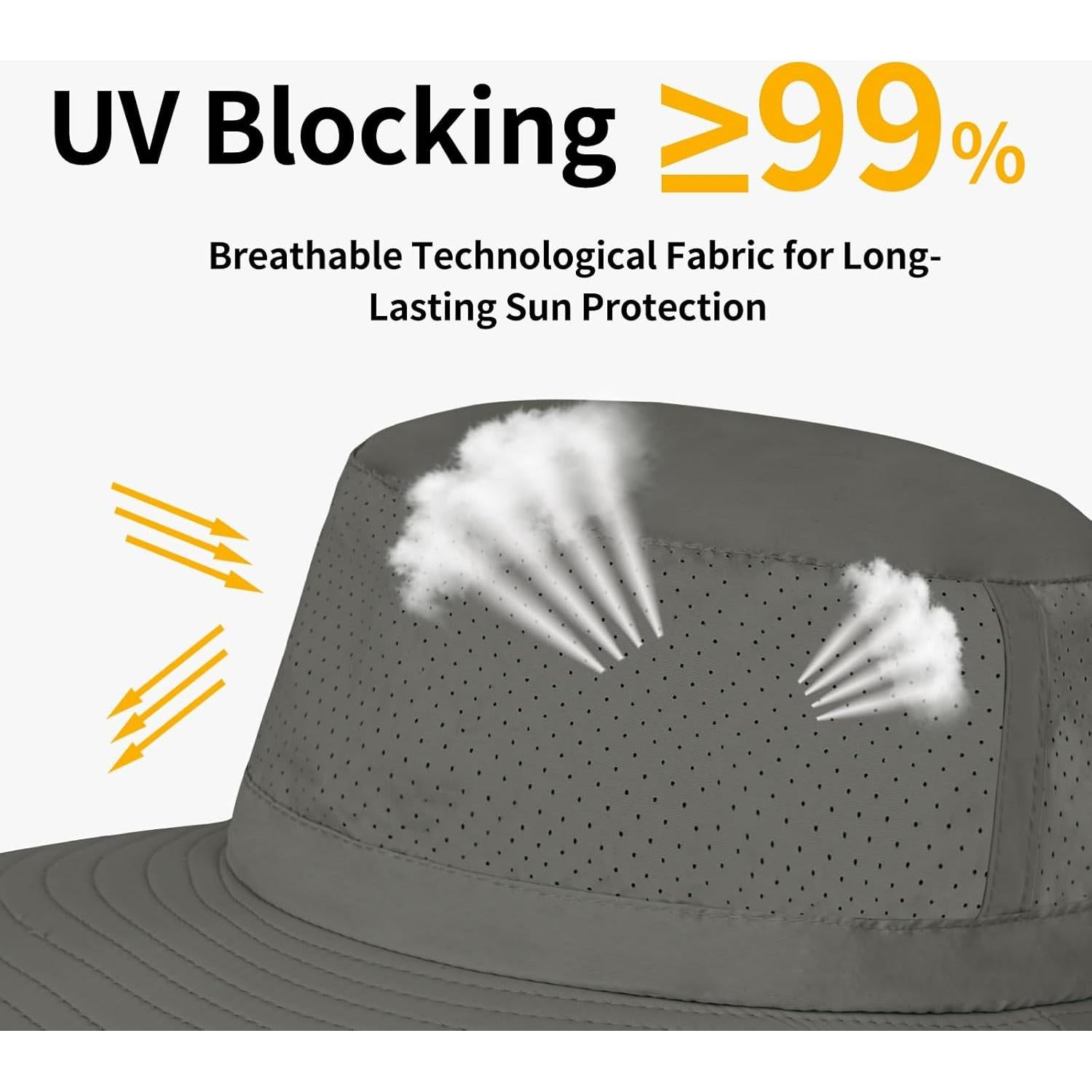 Sombrero Boonie ZOORON UPF 50+ Gris Oscuro para Sol