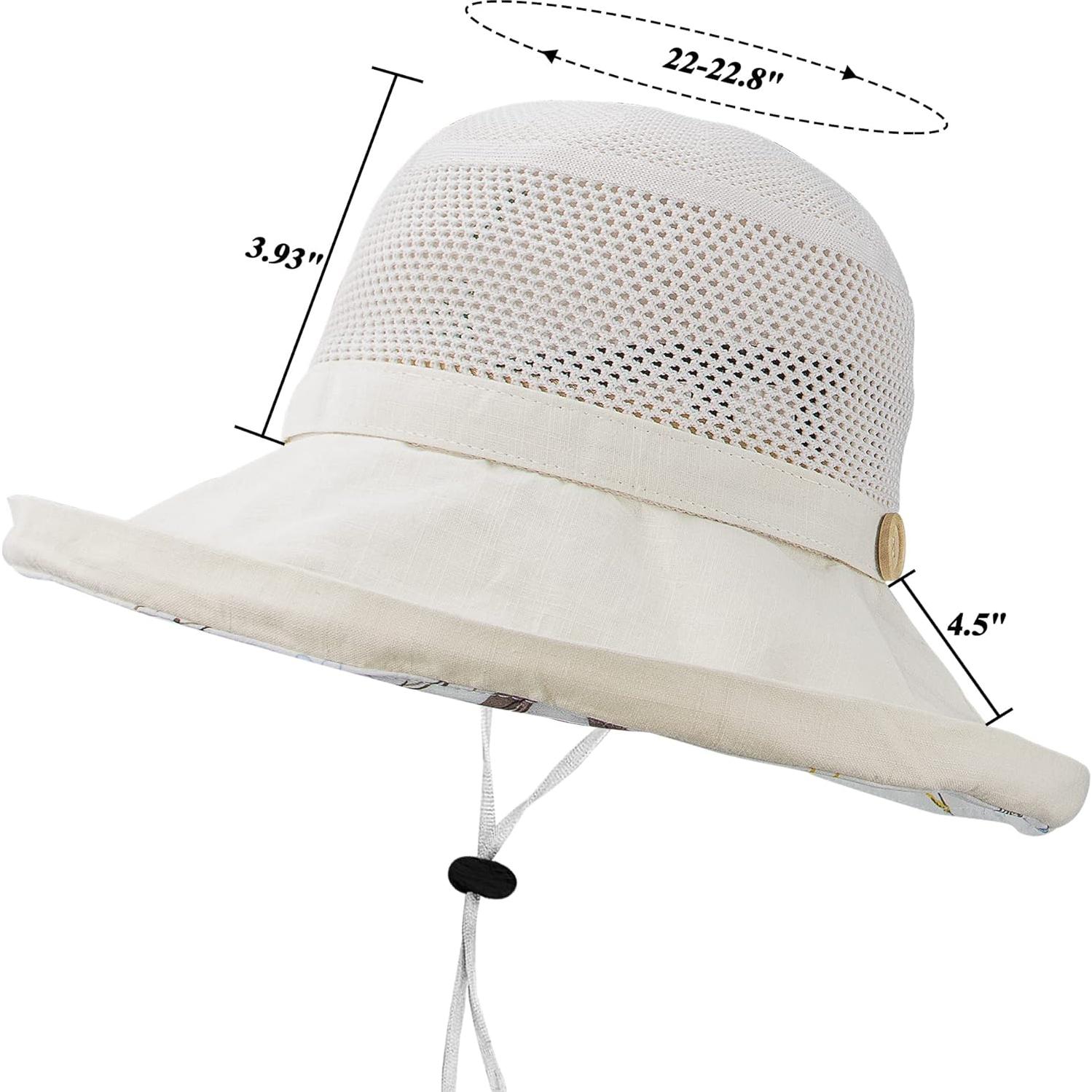 Sombrero de Pesca Plegable UV UPF 50+ para Mujeres Beige