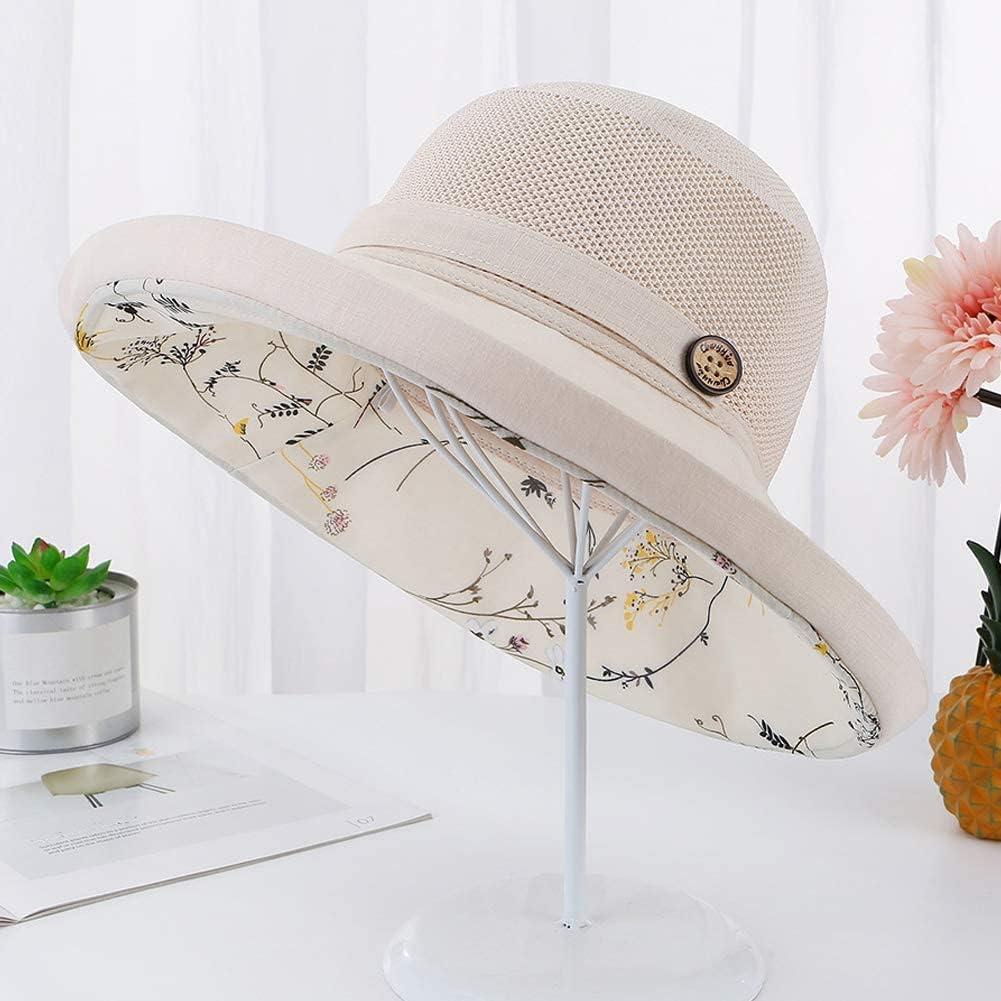 Sombrero de Pesca Plegable UV UPF 50+ para Mujeres Beige