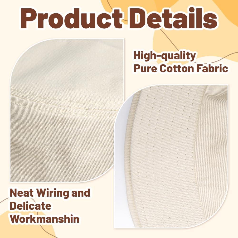 4 Sombreros de Cubo Algodón Unisex Protección Solar Negro