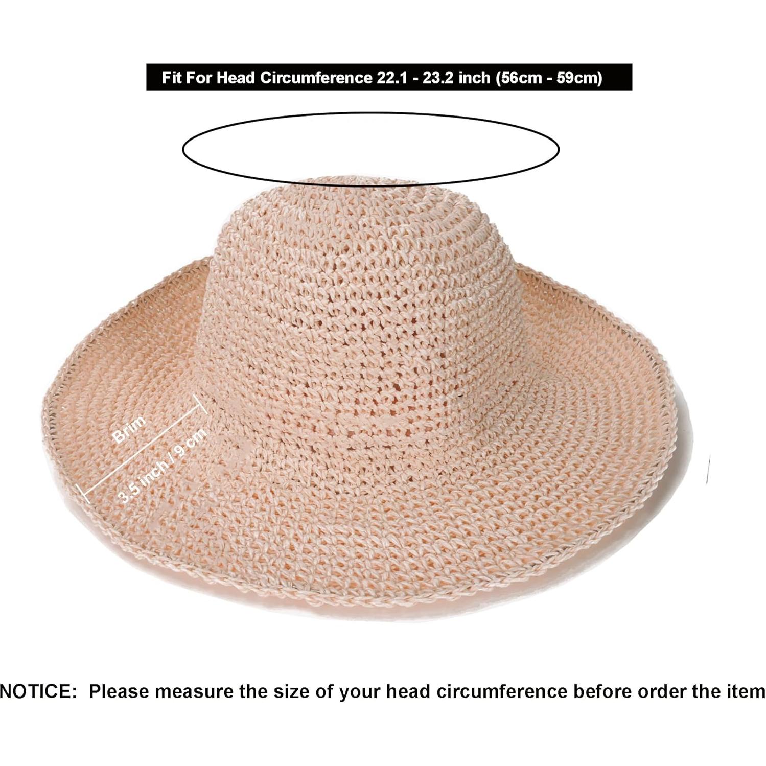 Sombrero de Playa Plegable para Mujeres - UPF50+ - Talla Única