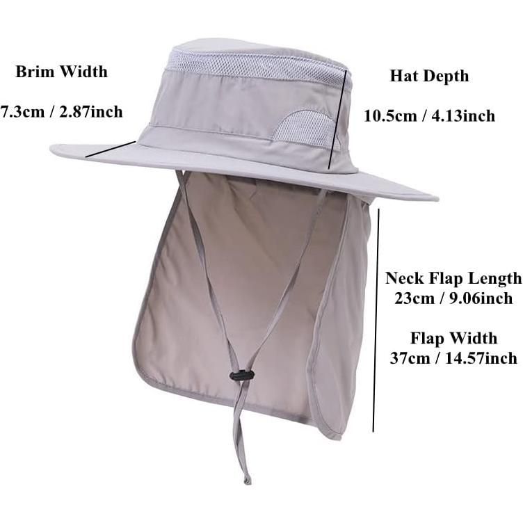 Sombrero de Protección Solar UV 50+ Unisex con Solapa para Cuello