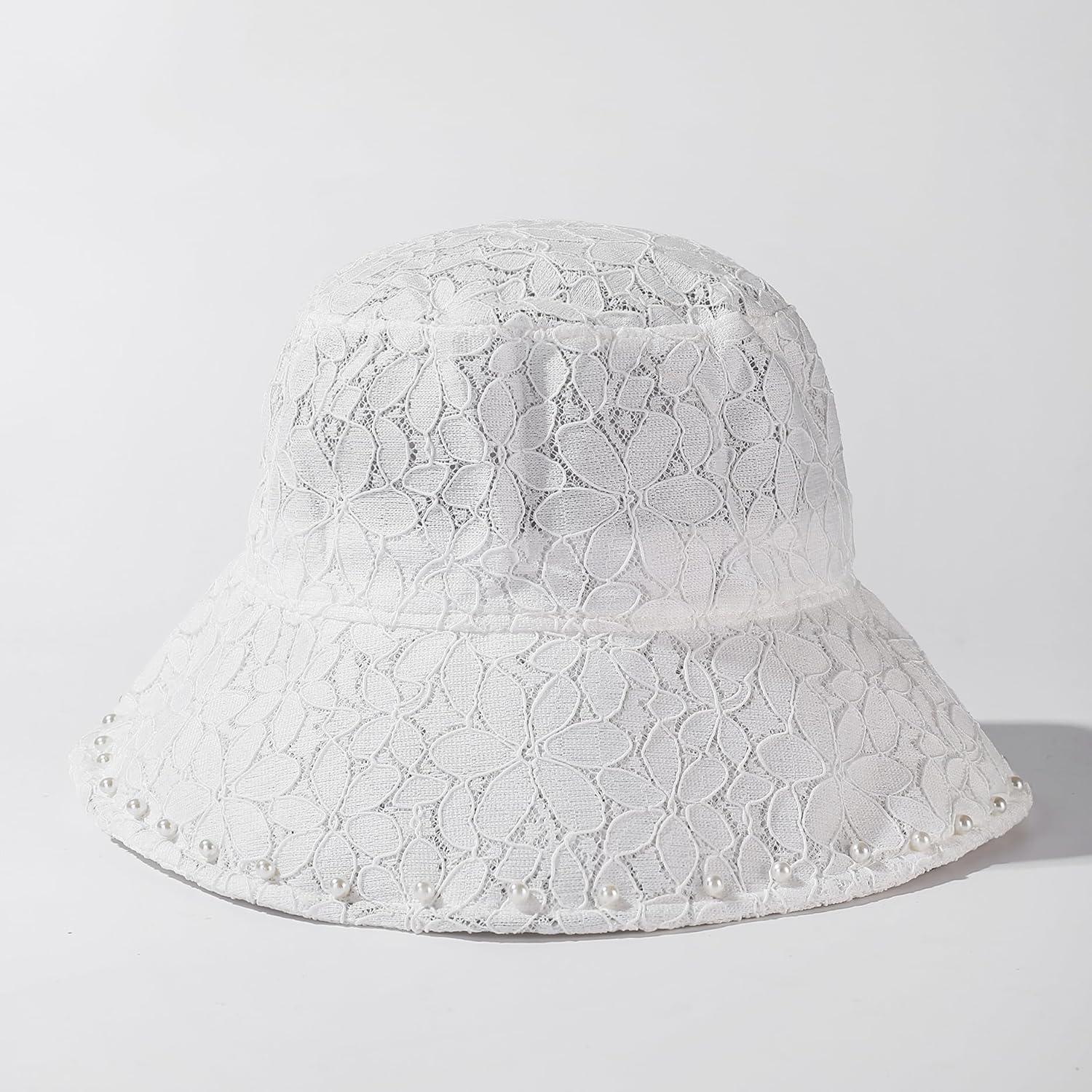 Sombrero de Sol de Ala Ancha para Mujer - Protección UV - Blanco