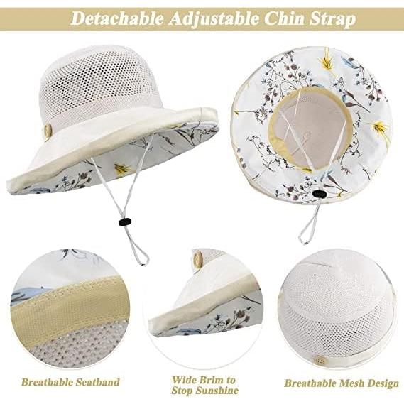 Sombrero de Sol Plegable para Mujer - Protección UV - Beige