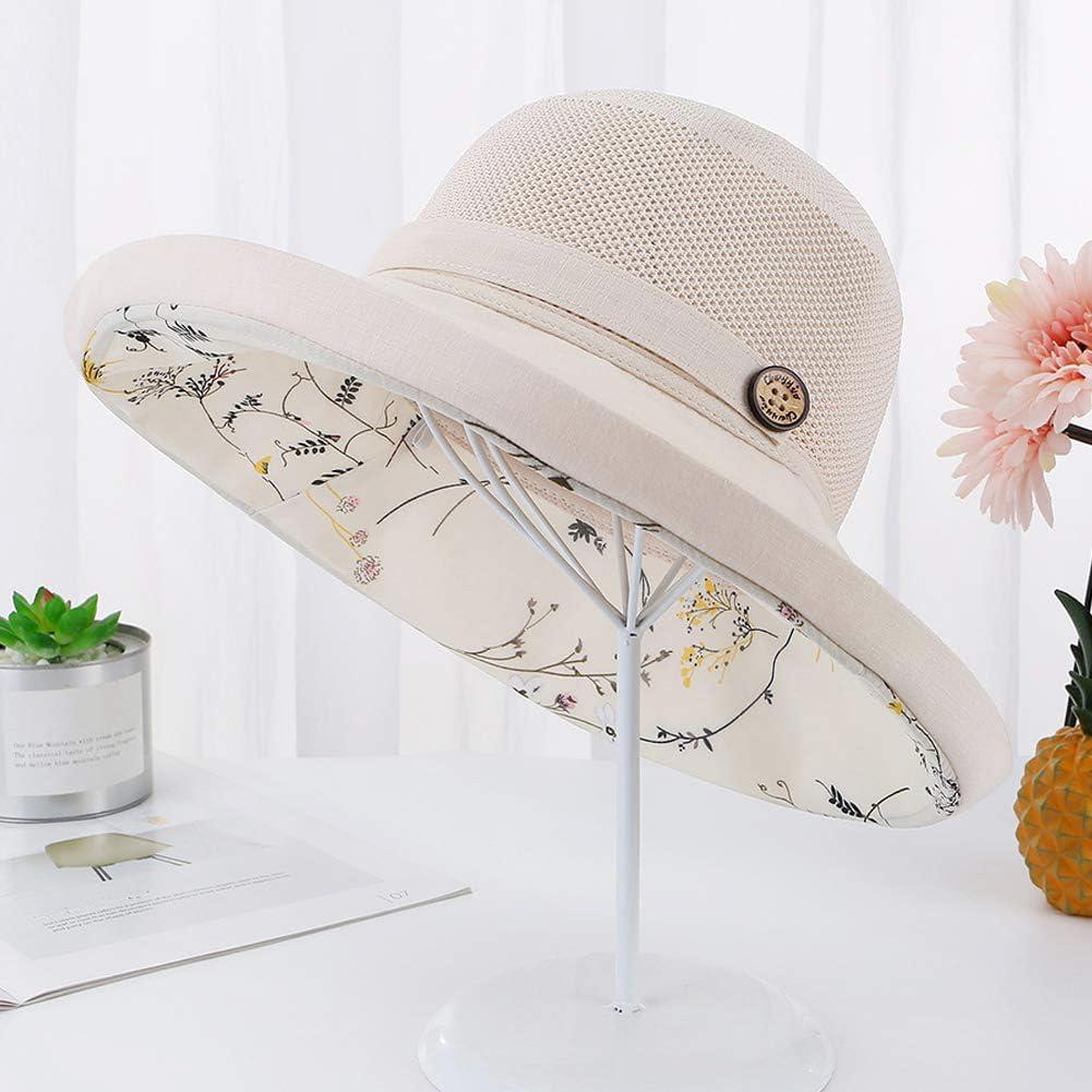 Sombrero de Sol Plegable para Mujer - Protección UV - Beige