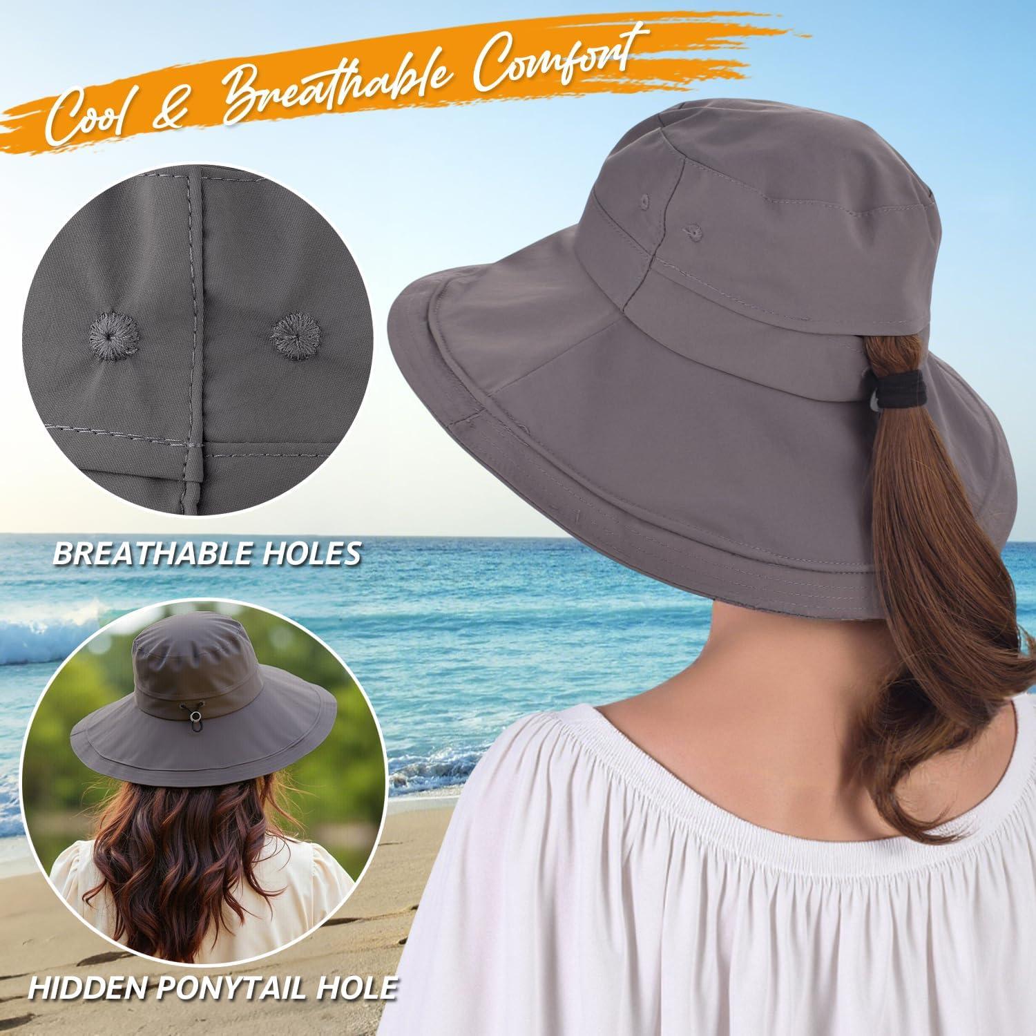 Sombrero de Sol EINSKEY UPF 50+ para Mujeres Plegable Gris