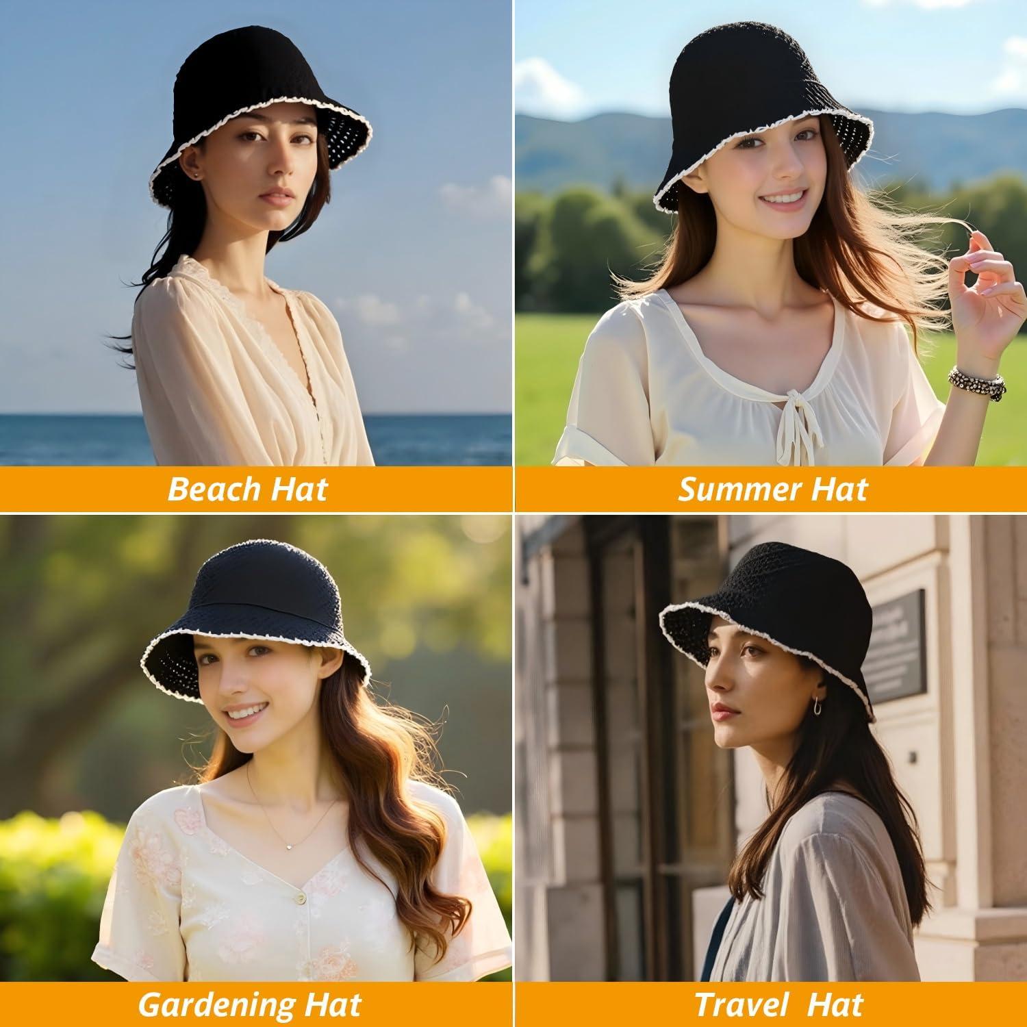 Sombrero de Cubo de Ganchillo EINSKEY para Mujeres - Protección UV