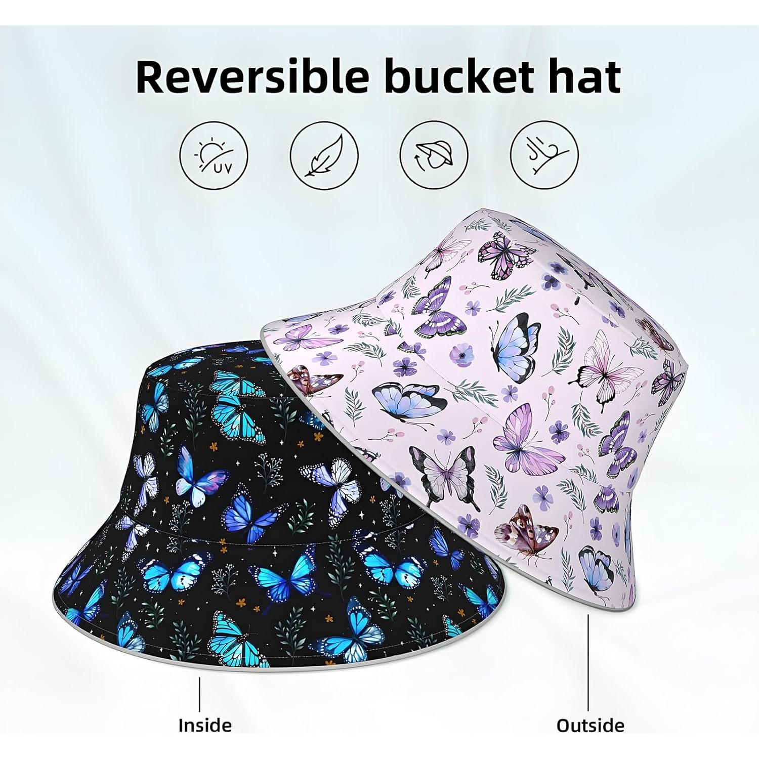 Sombrero de Cubo Plegable Doble Cara JSGM para Verano