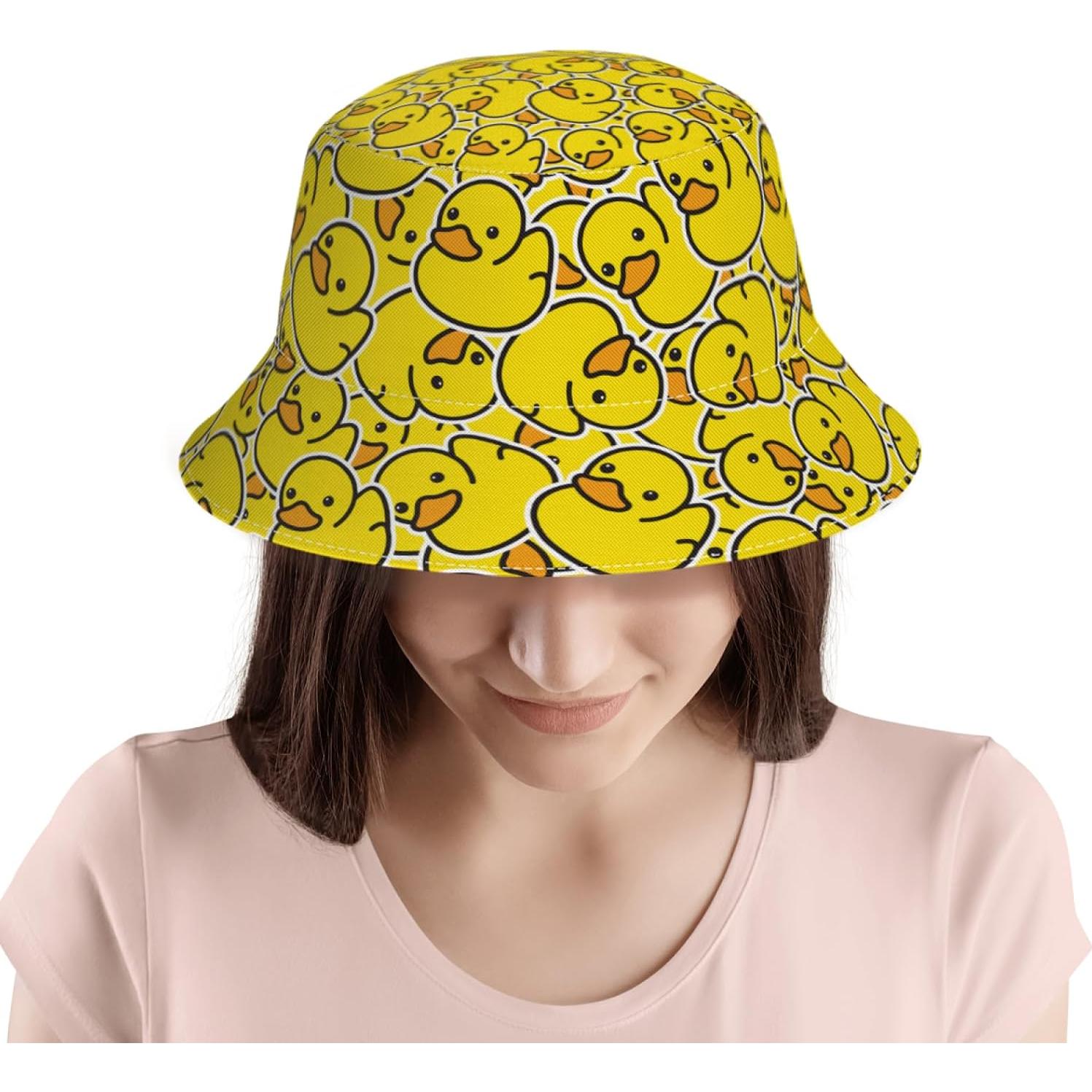 Sombrero de Cubo Plegable UV Pato Divertido para Mujeres y Hombres