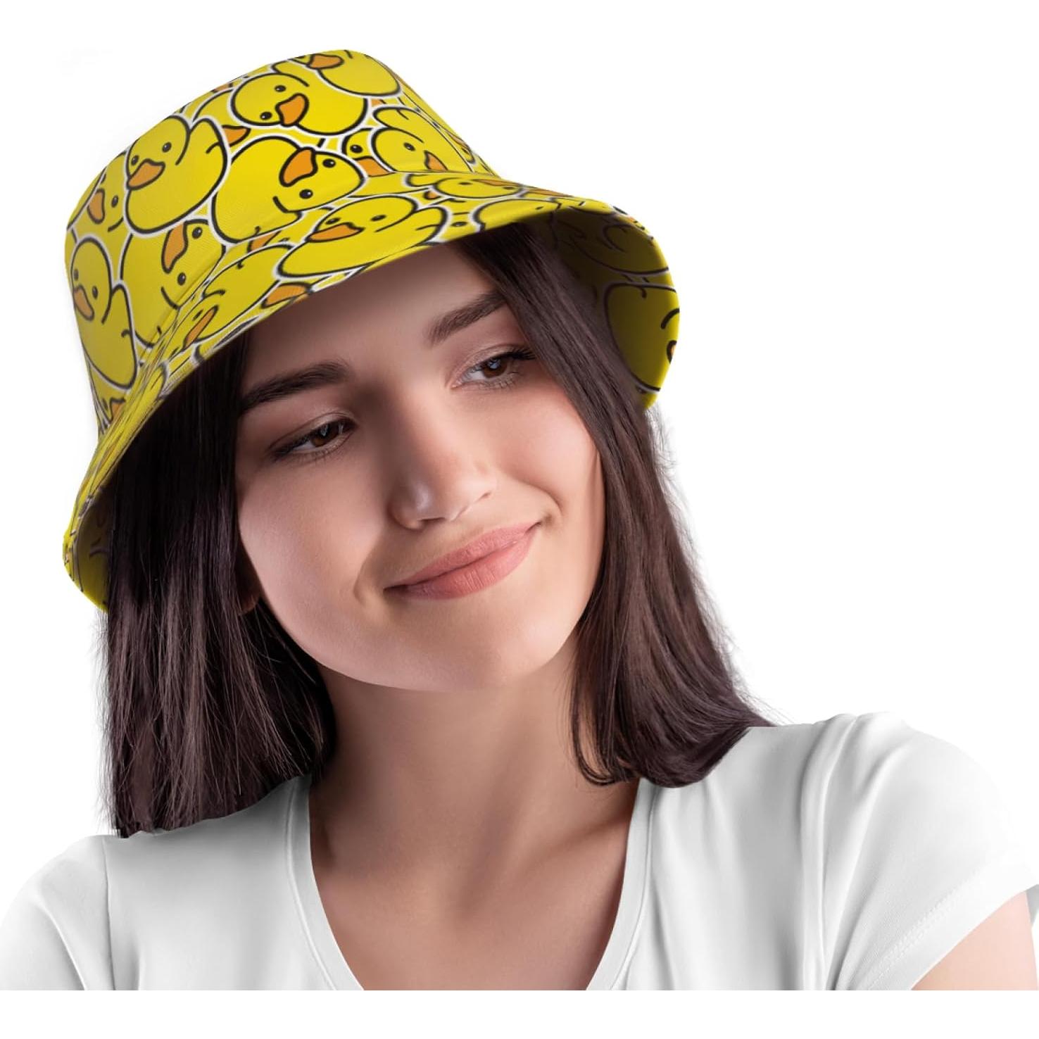 Sombrero de Cubo Plegable UV Pato Divertido para Mujeres y Hombres