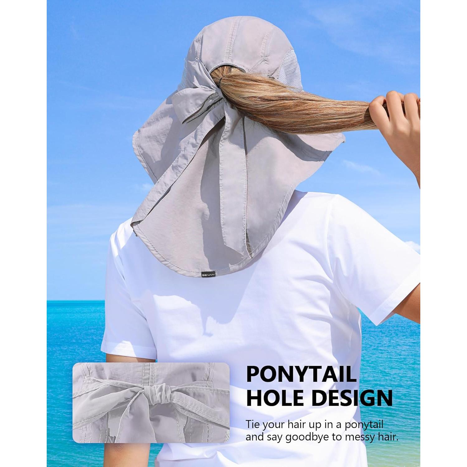 Sombrero de Sol para Mujeres SENWAI Protección UV Ajustable