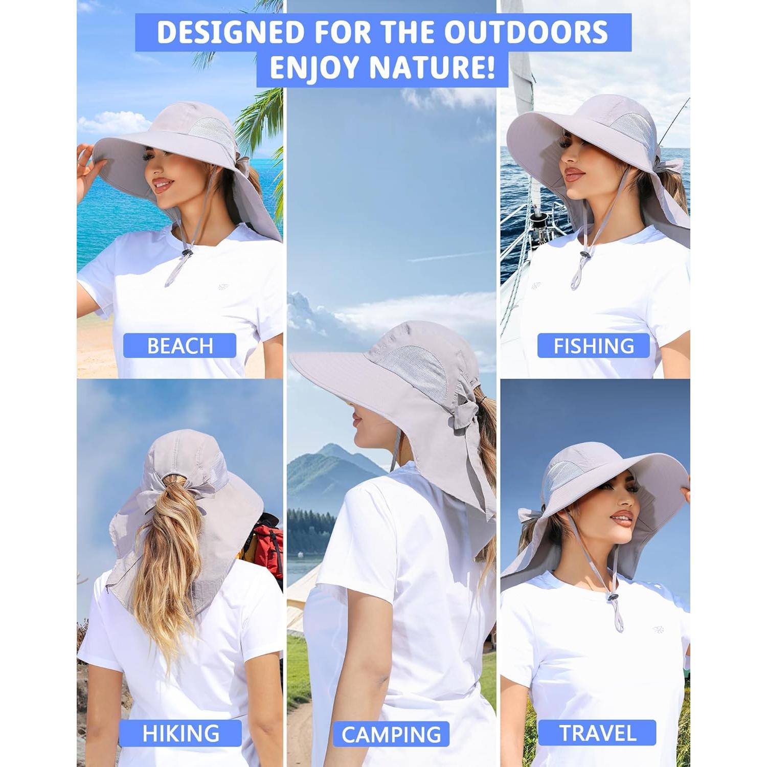 Sombrero de Sol para Mujeres SENWAI Protección UV Ajustable